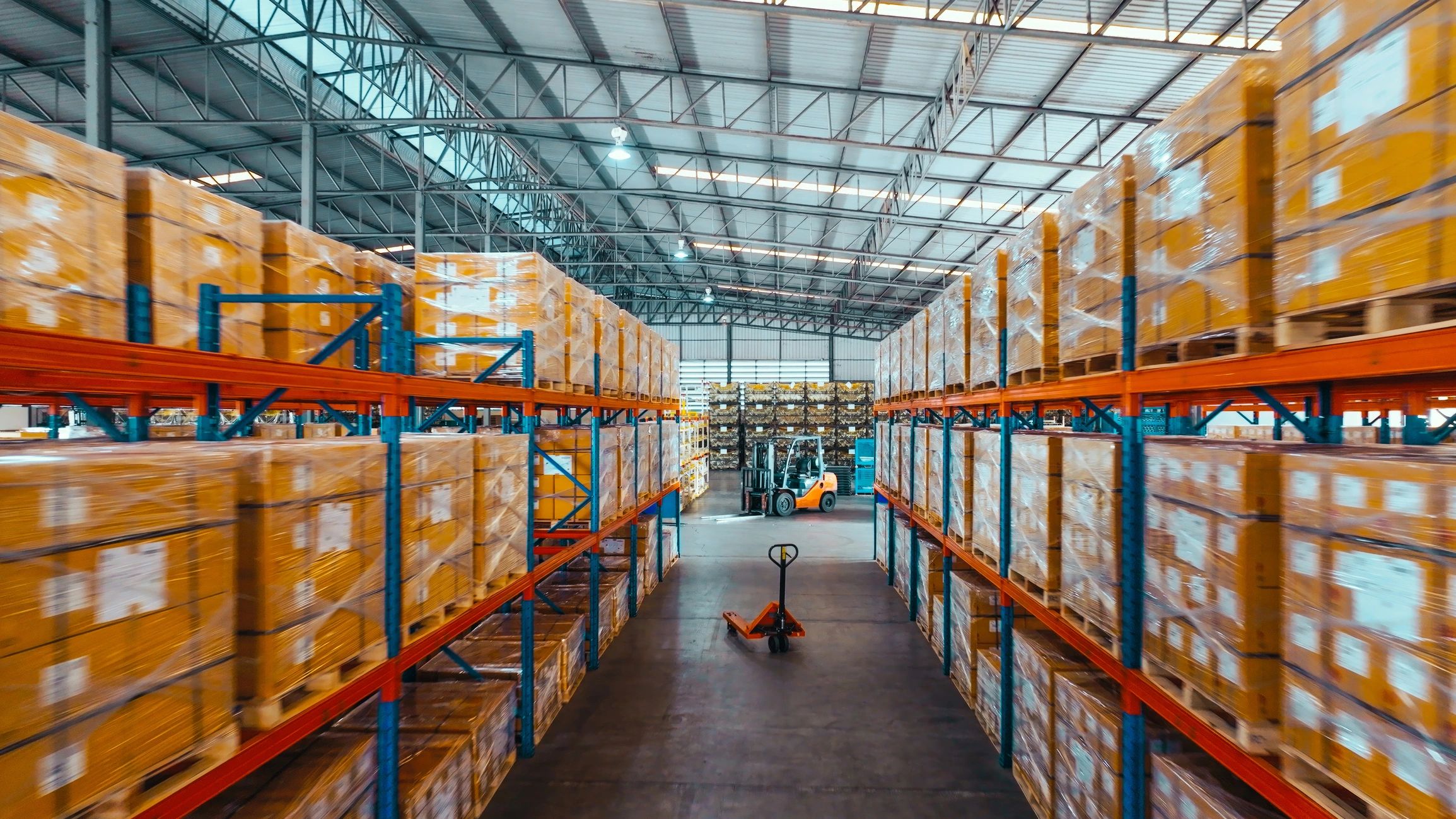 Warehouse logistics representing trade coordination