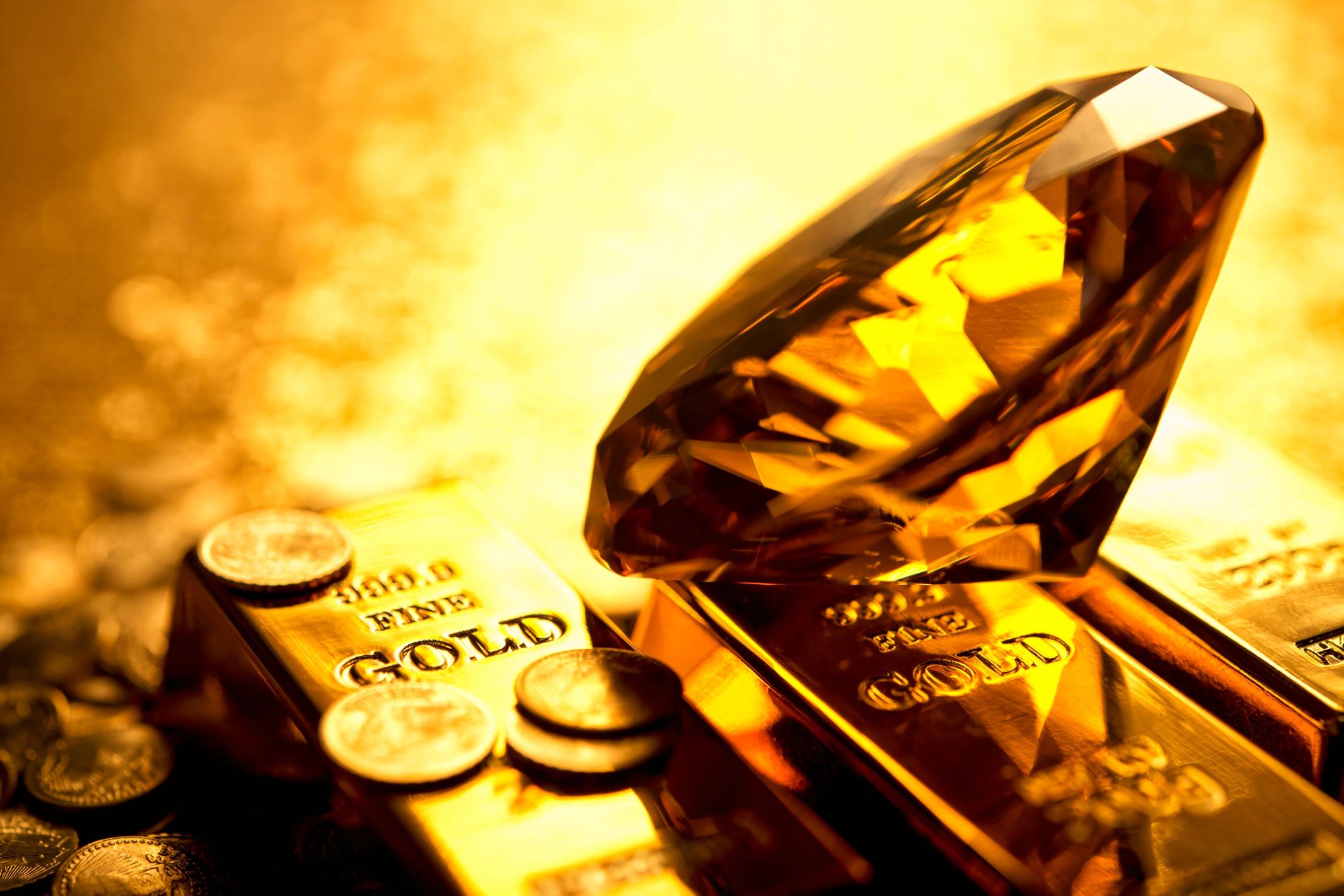 Gold bars representing wholesale export supply